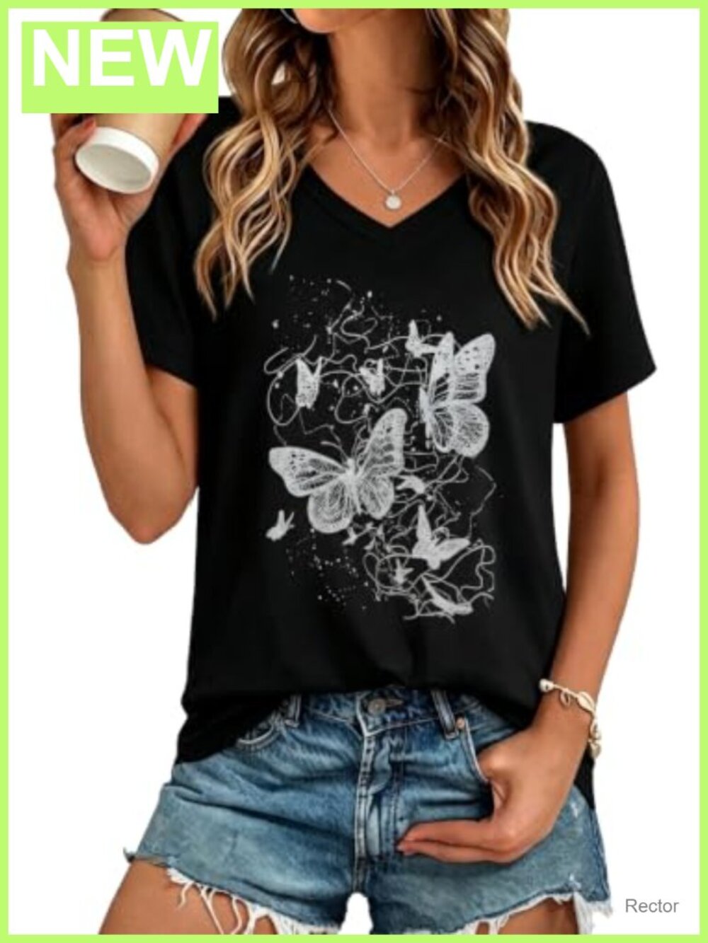 Womens V Neck Short Sleeve T Shirt Loose Fit Casual Summer Top